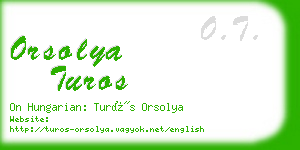 orsolya turos business card